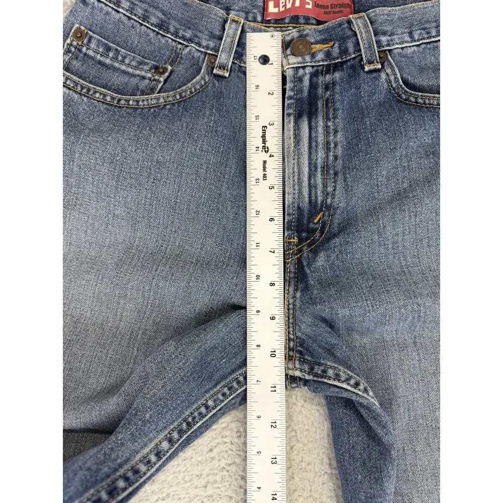 Levi Strauss 569 Blue Jeans Loose Straight Sz 29x27 Red Tag Label LOOSE STRAIGHT